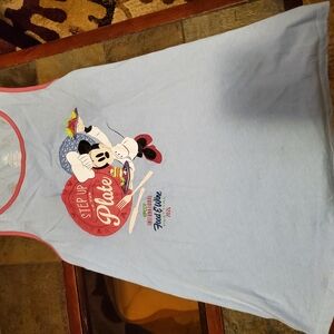 Light Blue Disney Tank Top with Mickey Mouse Graphic
